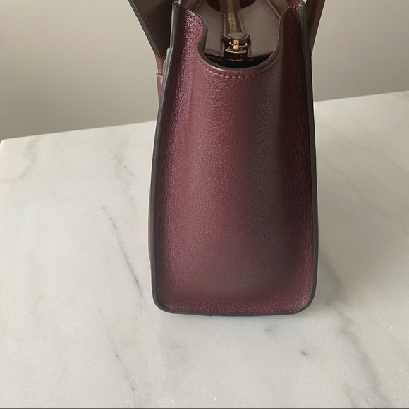 Celine Micro Luggage Handbag Calfskin Burgundy - Picture 9 of 15